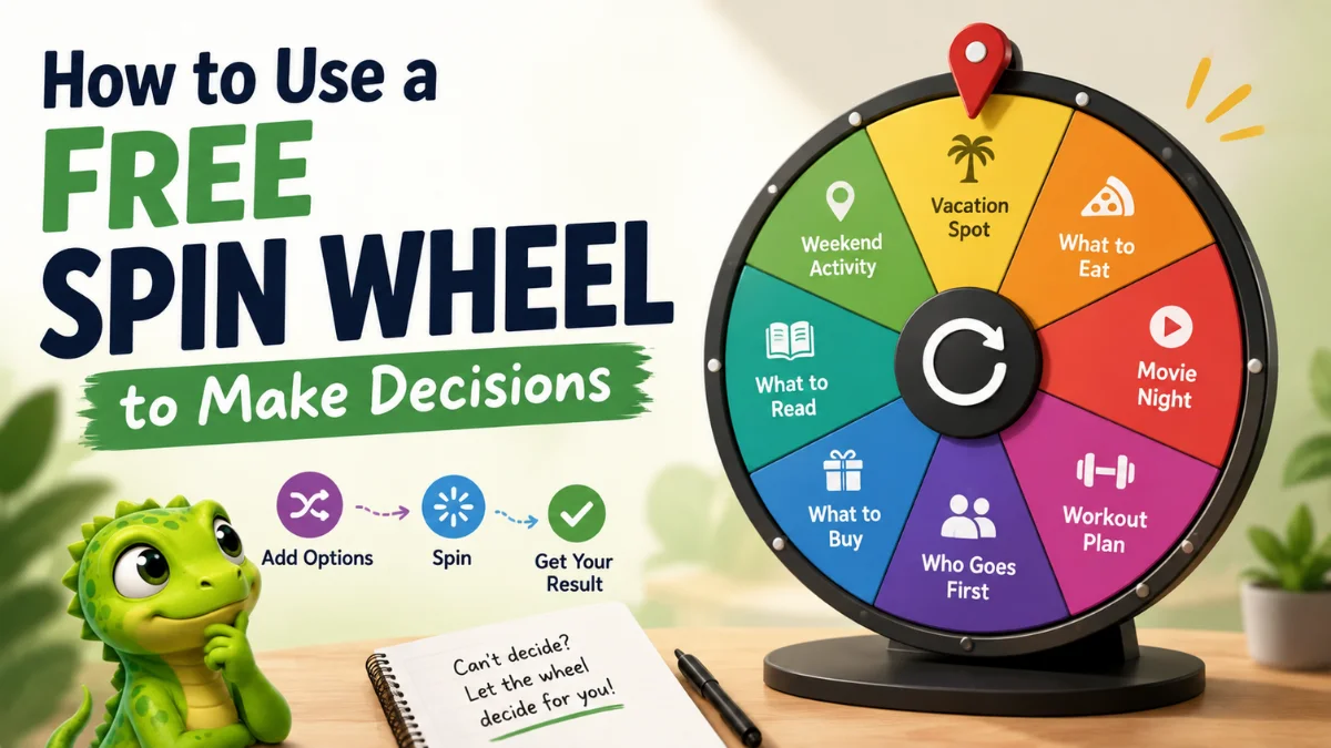 How to Use a Free Spin Wheel to Make Decisions: add options, spin, and get your result